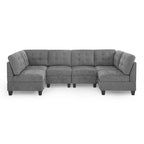 DIY Kombinierbares modulares Ecksofa, Grau