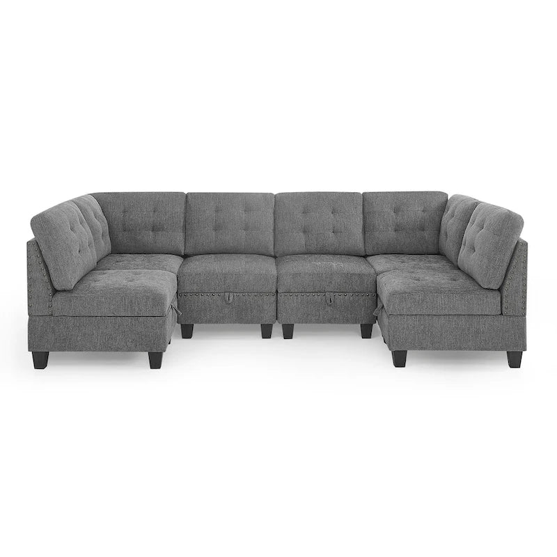 DIY Kombinierbares modulares Ecksofa, Grau