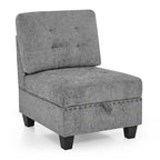 DIY Kombinierbares modulares Ecksofa, Grau