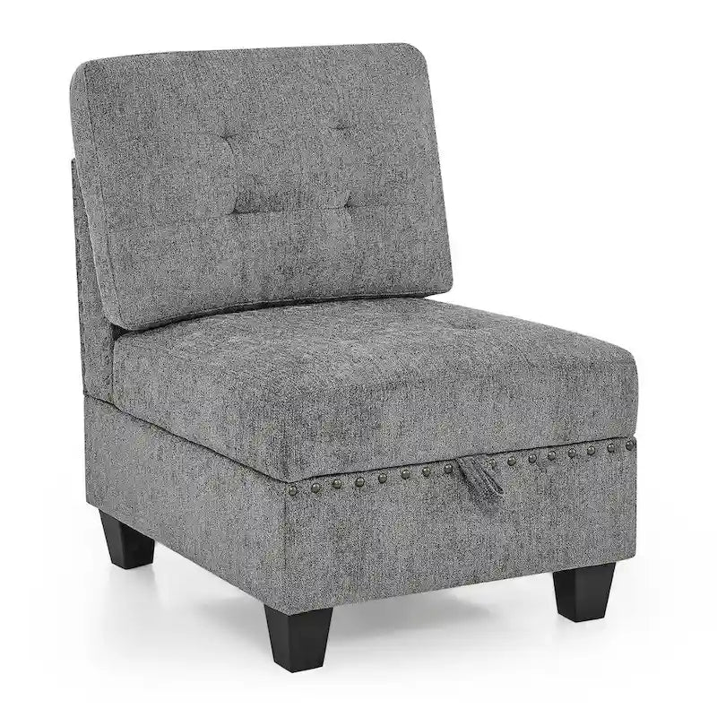DIY Kombinierbares modulares Ecksofa, Grau