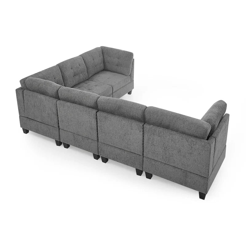 DIY Kombinierbares modulares Ecksofa, Grau