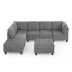 DIY Kombinierbares modulares Ecksofa, Grau