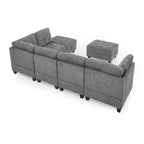 DIY Kombinierbares modulares Ecksofa, Grau