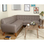 Simple Living Livingston Mid-Century Gepolstertes L-förmiges Ecksofa