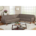 Simple Living Livingston Mid-Century Gepolstertes L-förmiges Ecksofa