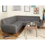 Simple Living Livingston Mid-Century Gepolstertes L-förmiges Ecksofa