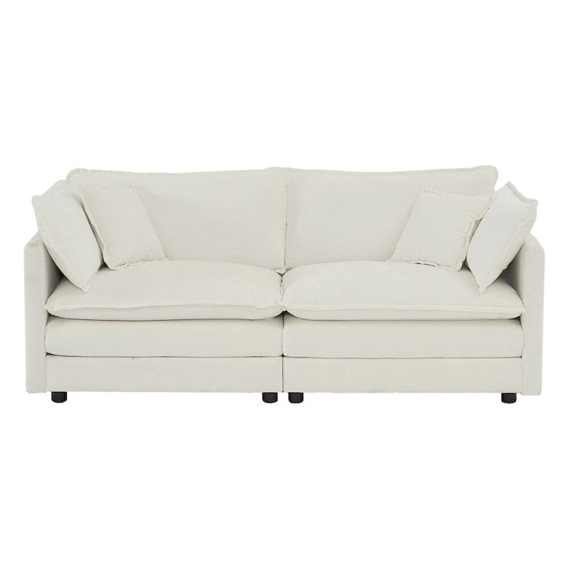 2-teiliges Wohnzimmerset, 2-teiliges Polstersofa und Couch