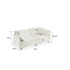 2-teiliges Wohnzimmerset, 2-teiliges Polstersofa und Couch