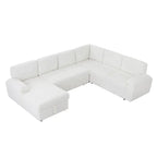 Modulares Sektionssofa Couch Freie Kombination L/U-förmig Kordsamt gepolstert umwandelbares Schlafsofa Tagesbett