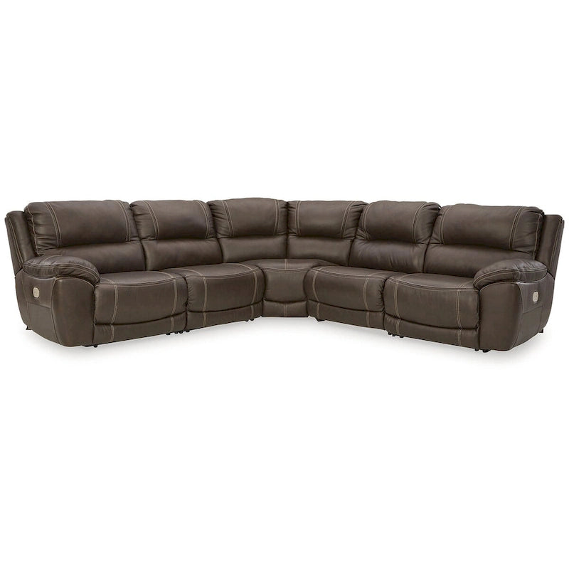 Signature Design by Ashley Dunleith Brown 5-teilige Power-Liegeseckional - 312 cm B x 312 cm T x 109 cm H