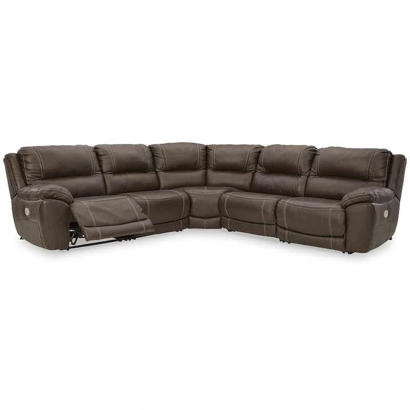 Signature Design by Ashley Dunleith Brown 5-teilige Power-Liegeseckional - 312 cm B x 312 cm T x 109 cm H