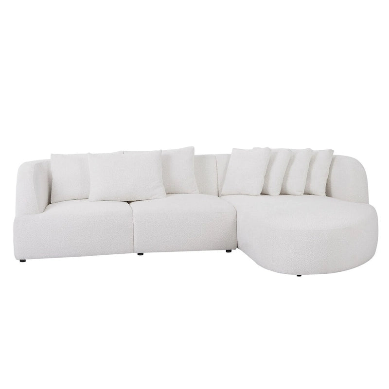 Bouclé-Sofa, Modulares Sektionssofa für Wohnzimmer und Apartments, Frei Kombinierbar