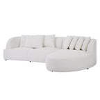 Bouclé-Sofa, Modulares Sektionssofa für Wohnzimmer und Apartments, Frei Kombinierbar