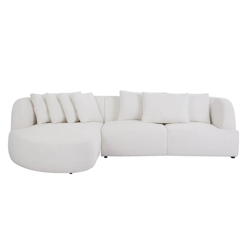 Bouclé-Sofa, Modulares Sektionssofa für Wohnzimmer und Apartments, Frei Kombinierbar