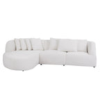 Bouclé-Sofa, Modulares Sektionssofa für Wohnzimmer und Apartments, Frei Kombinierbar
