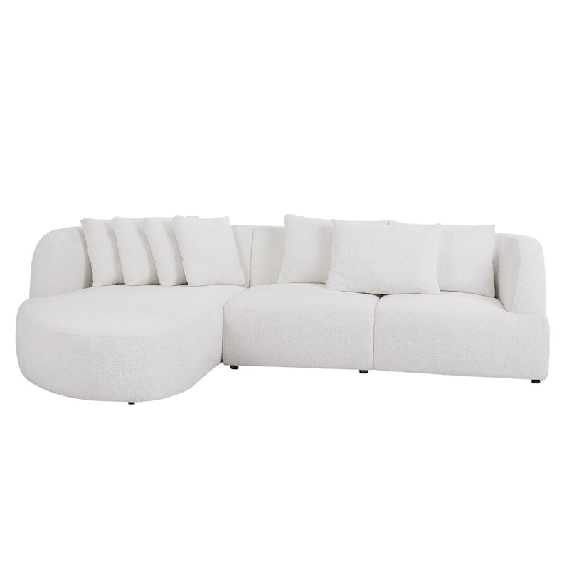 Bouclé-Sofa, Modulares Sektionssofa für Wohnzimmer und Apartments, Frei Kombinierbar
