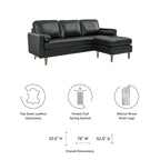 Valour 78 Leder-Ecksofa