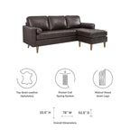 Valour 78 Leder-Ecksofa