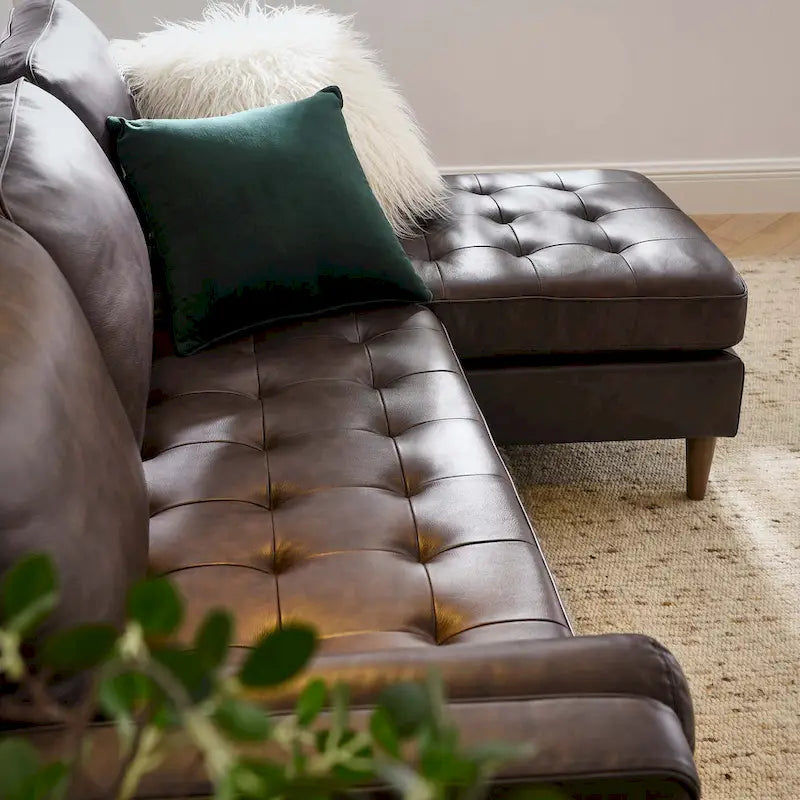 Valour 78 Leder-Ecksofa