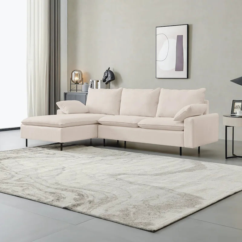 L-förmiges Polster-Ecksofa mit Chaiselongue