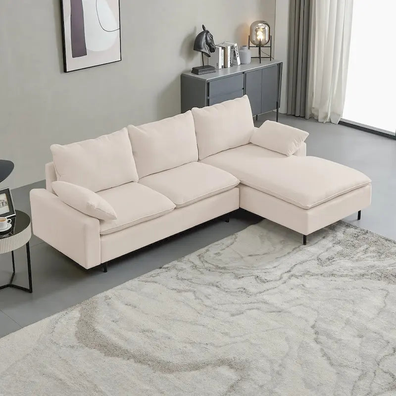 L-förmiges Polster-Ecksofa mit Chaiselongue