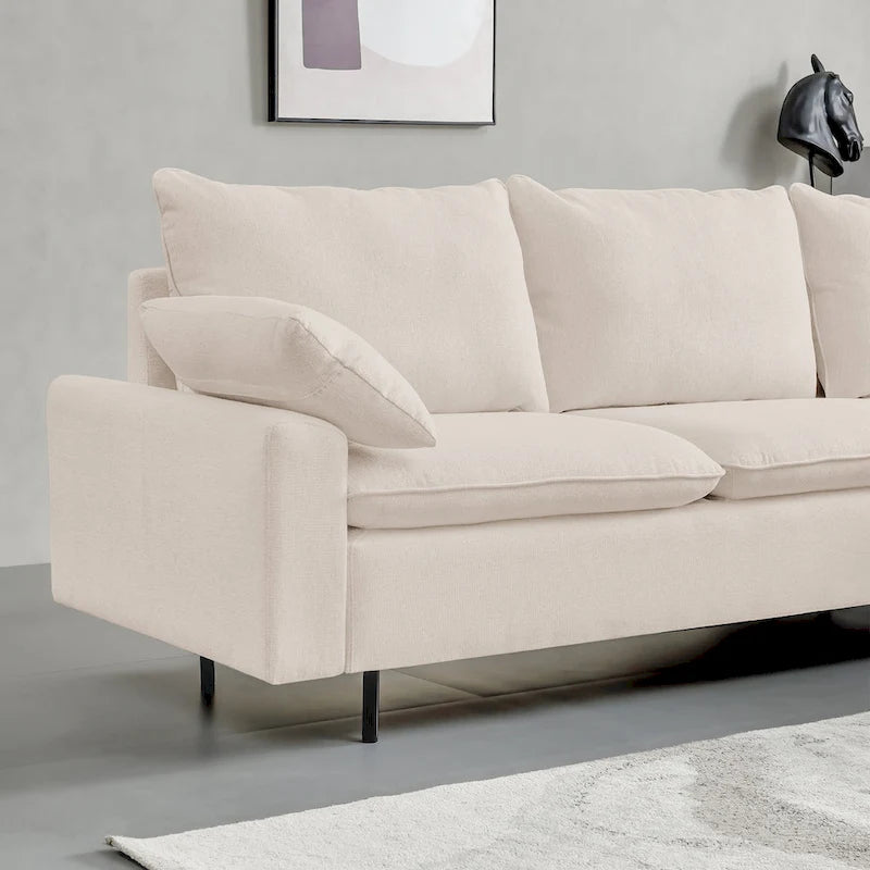 L-förmiges Polster-Ecksofa mit Chaiselongue