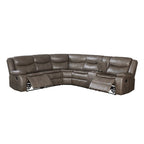 Kunstlederbezogenes Relax-Sofa in Taupe