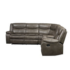 Kunstlederbezogenes Relax-Sofa in Taupe