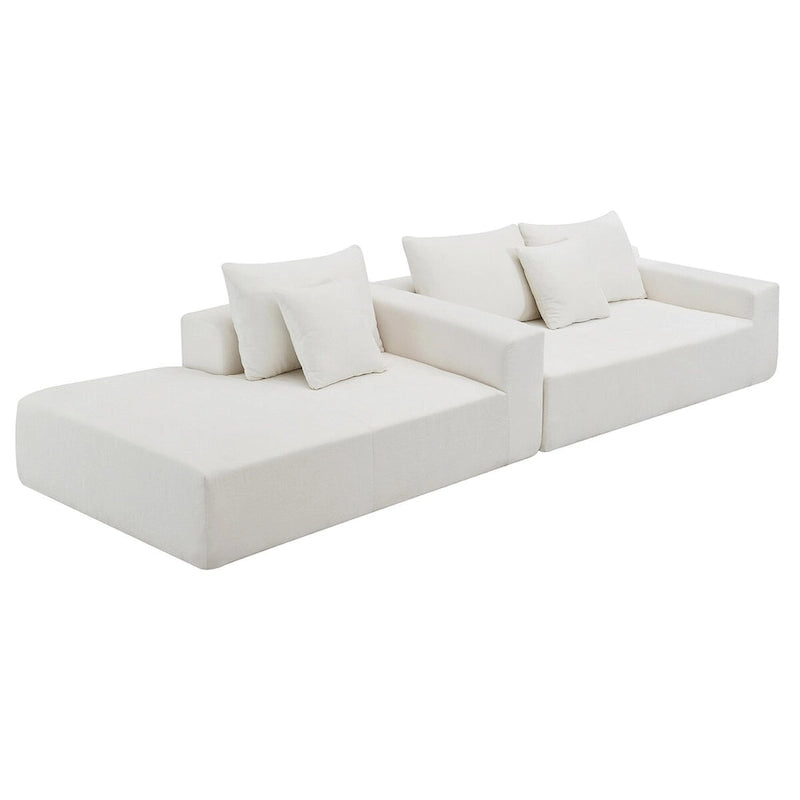 Merax Modulares Ecksofa-Set für Wohnzimmer, Schlafzimmer, Salon