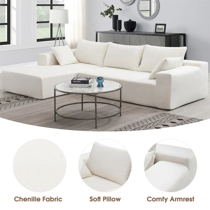Merax Modulares Ecksofa-Set für Wohnzimmer, Schlafzimmer, Salon