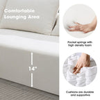 Merax Modulares Ecksofa-Set für Wohnzimmer, Schlafzimmer, Salon