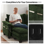 144 Modulares Kompressions-Sofa-Set, verwandelbares Sektionsschlafsofa mit 2 Ottomanen
