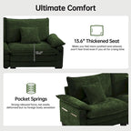 144 Modulares Kompressions-Sofa-Set, verwandelbares Sektionsschlafsofa mit 2 Ottomanen