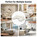 144 Modulares Kompressions-Sofa-Set, verwandelbares Sektionsschlafsofa mit 2 Ottomanen
