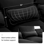 Modernes U-förmiges Sofa mit Konsole, Getränkehaltern und USB-Anschlüssen, 6-Sitzer, gepolstert, symmetrisches Innenmöbel, Schwarz