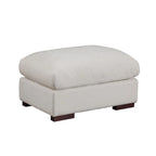 Tatman Sektionssofa aus Leinenmischgewebe mit zwei Ottomanen – 123,24 B x 37,8 T x 34,25 H