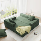L-förmiges Chenille-Sofa Modernes modulares Sofa mit 6 Kissen für das Wohnzimmer