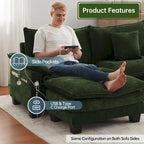 Übergroßes Ecksofa, modulares Sektionssofa mit umkehrbaren Ottomanen