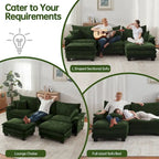 Übergroßes Ecksofa, modulares Sektionssofa mit umkehrbaren Ottomanen