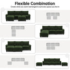 Übergroßes Ecksofa, modulares Sektionssofa mit umkehrbaren Ottomanen
