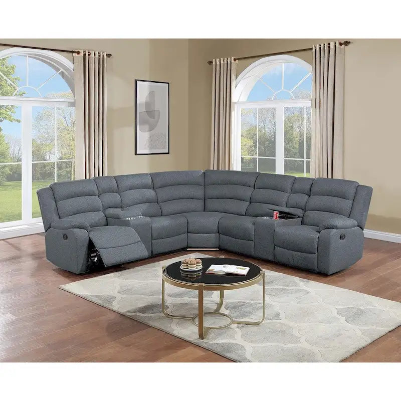 Poundex 3-teiliges Liegesofa-Set