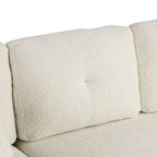 Schnittsofa mit Ausziehfunktion und Stauraum-Ottomane, umwandelbares Schlafsofa für das Wohnzimmer