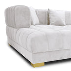 Elegantes 3-teiliges Ecksofa in U-Form aus Samt