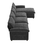Harper&Bright Designs Modernes L-förmiges Chenille-Cloud-Sofa mit Doppelsitz