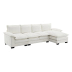 Harper&Bright Designs Modernes L-förmiges Chenille-Cloud-Sofa mit Doppelsitz