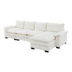 Harper&Bright Designs Modernes L-förmiges Chenille-Cloud-Sofa mit Doppelsitz