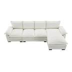 Harper&Bright Designs Modernes L-förmiges Chenille-Cloud-Sofa mit Doppelsitz