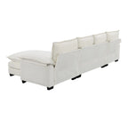 Harper&Bright Designs Modernes L-förmiges Chenille-Cloud-Sofa mit Doppelsitz