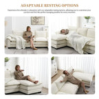 Harper&Bright Designs Modernes L-förmiges Chenille-Cloud-Sofa mit Doppelsitz