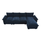 Harper&Bright Designs Modernes L-förmiges Chenille-Cloud-Sofa mit Doppelsitz